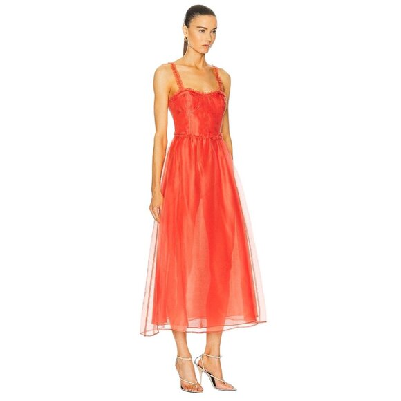Ulla Johnson Gisele Dress in Desert Rose 2 New Womens Midi Silk Cocktail - Picture 3 of 10